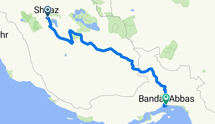 Shiraz - Sea North route