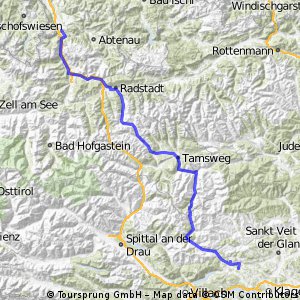 Salzburg - Kärtnen über zwei Alpenpässe