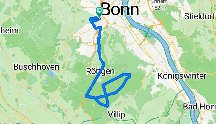 Bonn West-Röttgen-Kottenforst und zurück