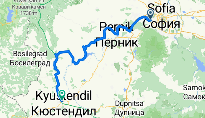 Sofia - Kovachevci - Zemen - Kiustendil