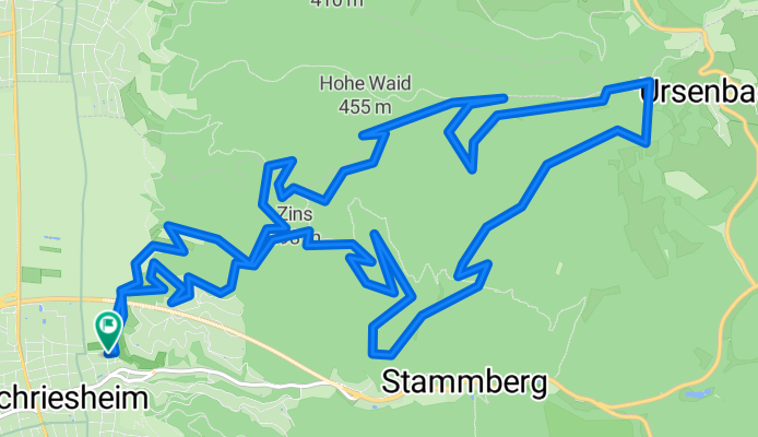Schriesheim - Ziegenhütte - Steinberg - Spaltschlucht - Schriesheim