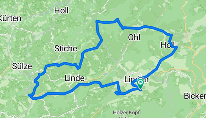 Lindlar - Hommerich - Linde - Brochhagen - Lindlar