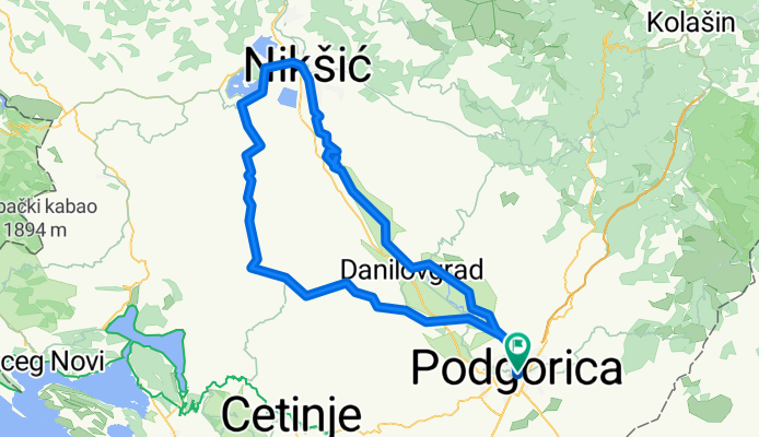 Podgorica-Niksic-Cevo-Podgorica