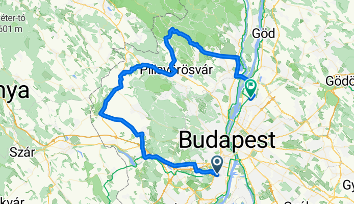 Biatorbágy-Zsámbék-Piliscsaba-Pilisszentkereszt-Pomáz-Újpest