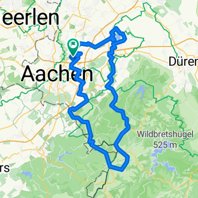 Die Würselen, Blausteinsee, Stolberg, Lammersdorf, Konzen, Rötgen, Lichtenbusch, Eilendorf  und zu