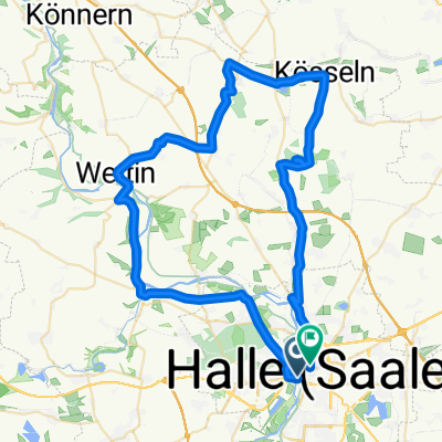 Halle - Saaletal - Wettin - Nauendorf - Petersberg - Halle