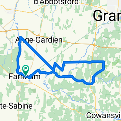 Trajet 2ieme journée 07-14 Farnham Qc.