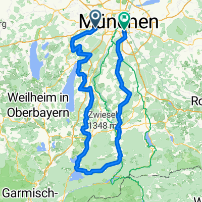 Gräfelfing-Wolfrathshausen-Walchensee-Dietramszell-München