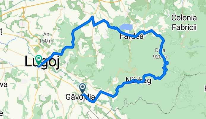 Gavojdia,Nadrag,Cabana Caprioru,Gladna Montana ,Surducul Mic.Lugoj