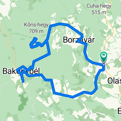 Zirc-Borzavár-Porva-Kőrishegy-Bakonybél-Pénzesgyőr-Zirc