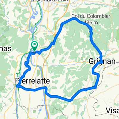 Donzere-Pierrelatte-StPaul-Colonzelle-Grignan-Allan-Donzere