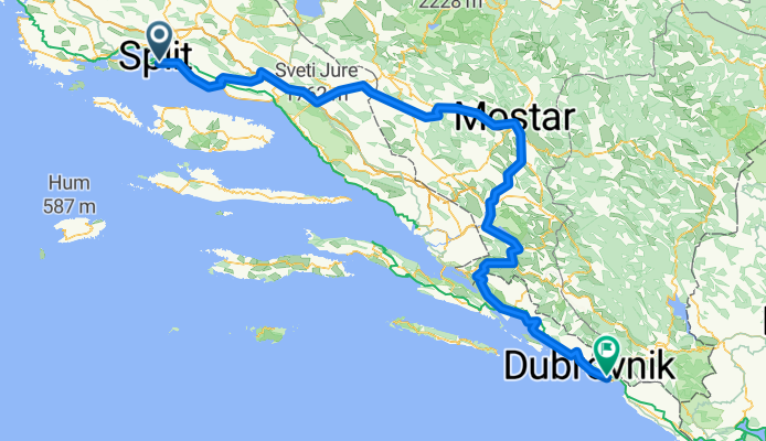 Split-Dubrovnik via Mostar