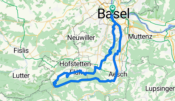 Basel -> Blaueberg -> Blauepass -> Brunneberg