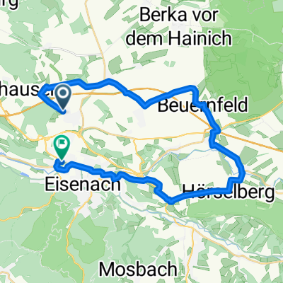 Rund um den Dürerhof, von Eisenach/OBl-Markt zu Eisenach/Michelskuppe