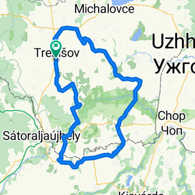 143,0 km+++  Trebišov - Pribeník - Lacacseke /Maďarsko/ a späť
