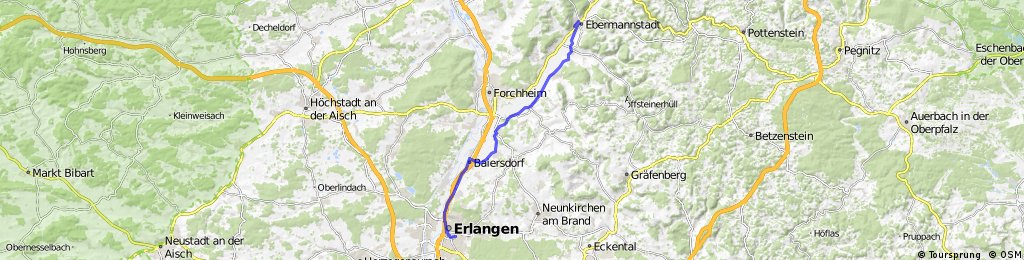 Erlangen - Ebermannstadt - Radroute - 🚲 Bikemap Erlangen - Ebermannstadt - Radroute - 🚲 Bikemap