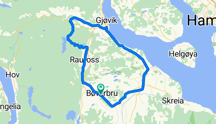 boverbru - kolbu lena gjovik - hunndalen - raufoss 