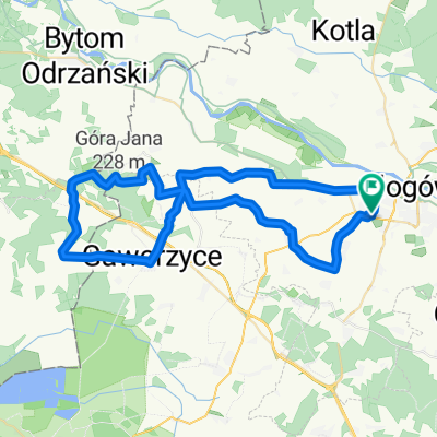 Głogów - Szczepów - Nowa Jabłona - Gaworzyce - Kurów Wlk. - Zukowice - Głogów