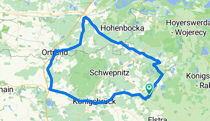 Kamenz-Bernsdorf-Ruhland-Ortrand-Thiendorf-Königsbrück-Kamenz