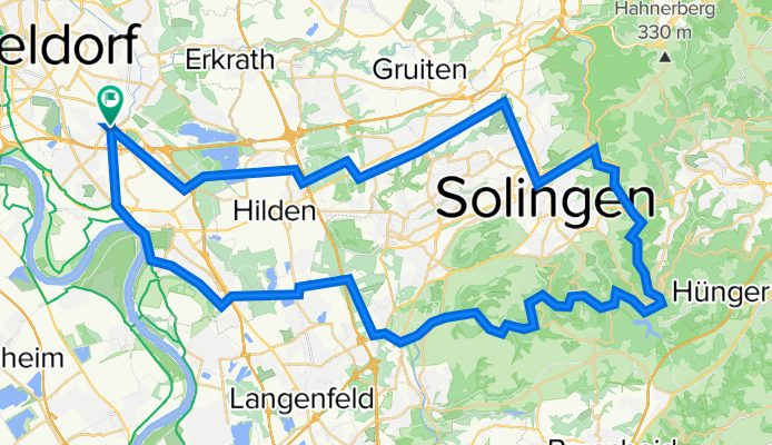 Düsseldorf-Ittertal-Wupper Radweg