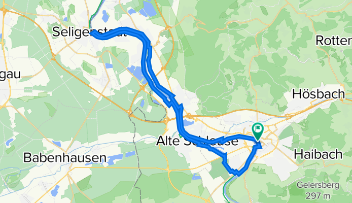 Aschaffenburg Seligenstadt u.zurück