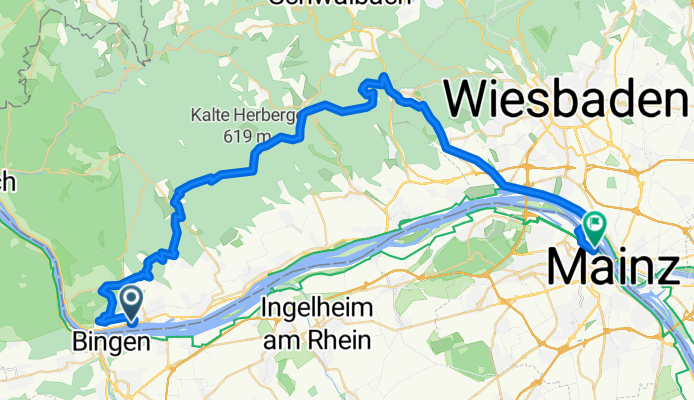 Rüdesheim - Hallgarter Zange - Mainz über Rheinhöhenweg