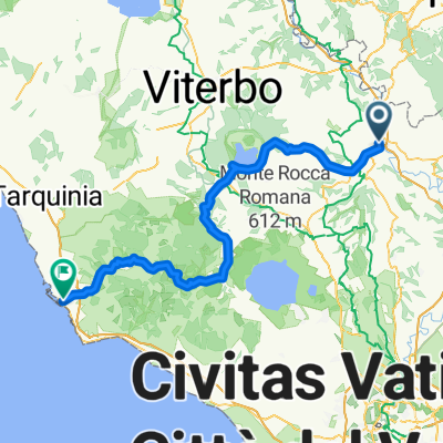 civita catellana - civitavecchia 100km