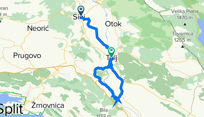Sinj-Čikotina lađa-Trilj-Sinj