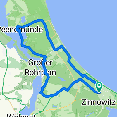 Zinnowitz-Zecherin-Peenemünde-Zinnowitz