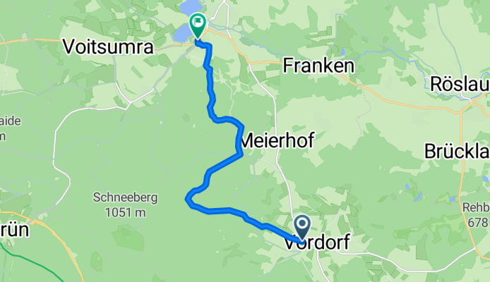 Radweg von Vordorf nach Weißenstadt