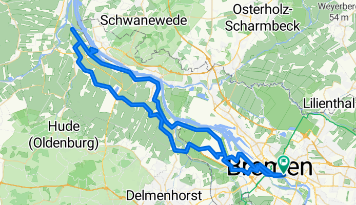 Bremen - Lemwerder - Berne - Bremen