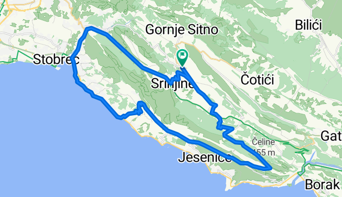 Sitno - Tugare - Stomorica - Duće - Jesenice - Gornja Podstana