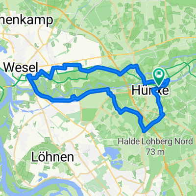Hünxe - Wesel - Hünxe