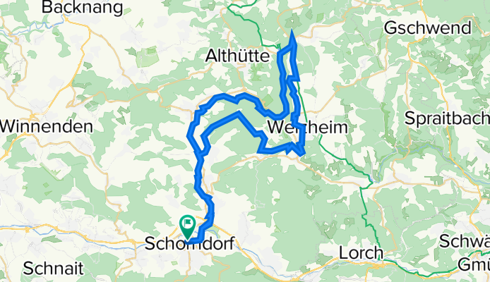 Wieslauftalweg, Schorndorf, Rudersberg, Ebnisee,Welzheim, Michelau, Schorndorf