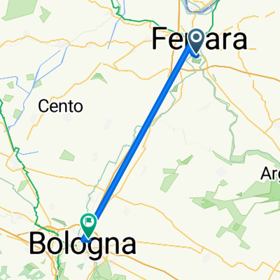 Via Wagner (FE) - Stazione Ferrara - Stazione Bologna - Via Luigi Vesti (BO)