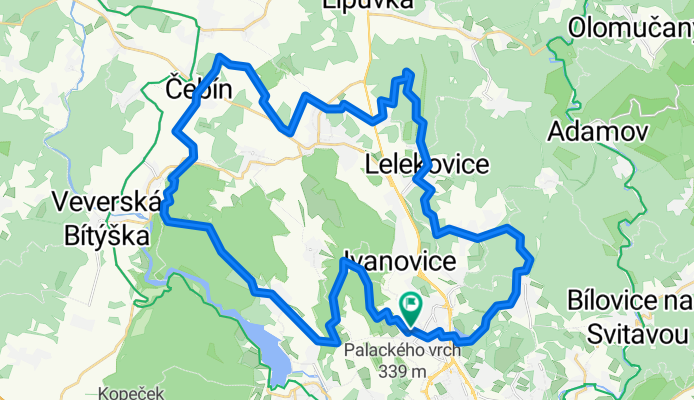 Baba - Prygl trail - Cebin - Babi lom - Sobesice