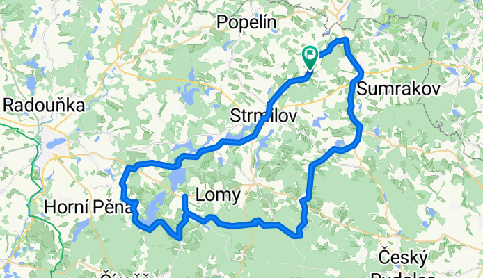 okruh Českou Kanadou, Studená, 60 km