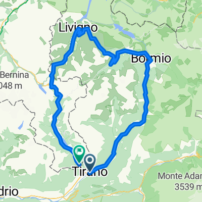 Tirano-Bormio-Passo del Foscagno-Livigno-Forcla di Livigno-Tirano