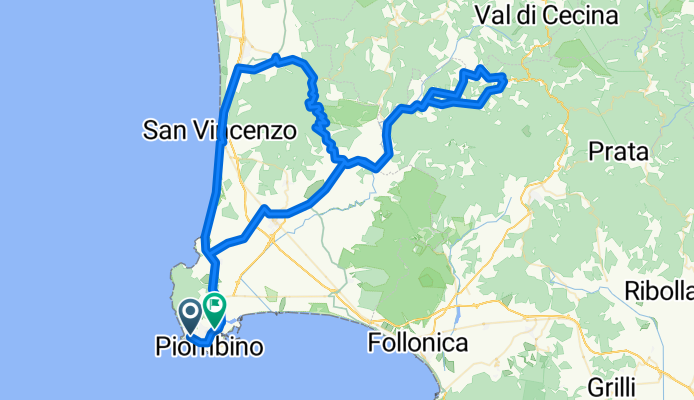 130 km San Vincenzo-San Giusto-Castagneto Carducci-Suvereto-Monterotondo Marittimo-Suvereto-Venturina