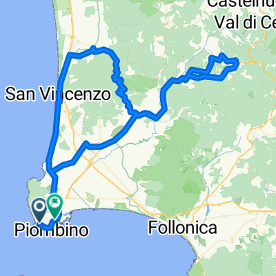 130 km San Vincenzo-San Giusto-Castagneto Carducci-Suvereto-Monterotondo-Suvereto-Venturina