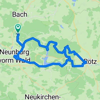 Warberg, Rötz, Schwarzenburg, Eixendorfersee, Warberg on GPSies.com