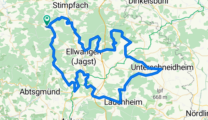 Virngrundtour Volksradfahren Rosenberg 112 km Tour