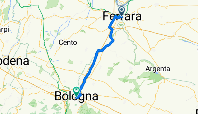 Ferrara - Bologna  57 Km