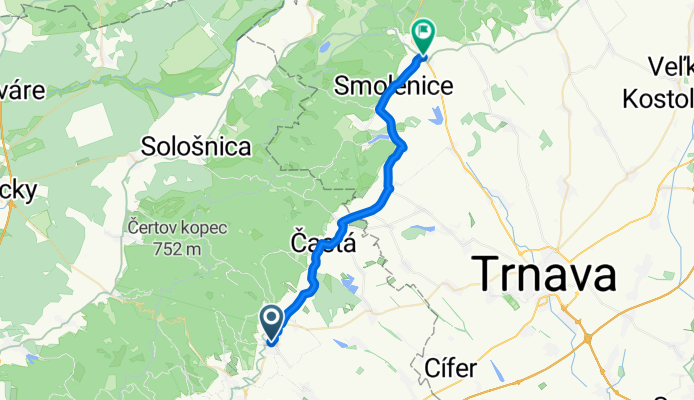 Z Modry do Trstína