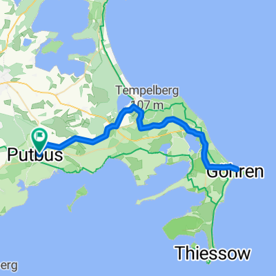 Trein-Route Putbus-Gohren