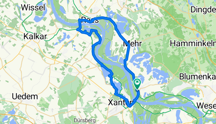Bislich - Xanten - Süd-Nordsee - Obermörmter - Rees - Haldern - Bislich