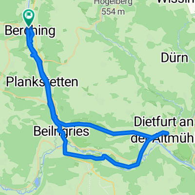 Berching,Beilngries,Dietfurt und retour