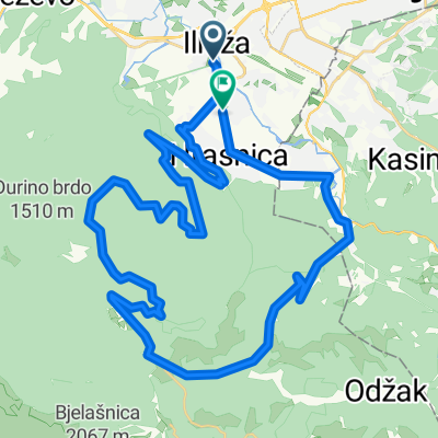 Ilidža- Igman ( ratna džamija) - Vojkovići- Ilidža (