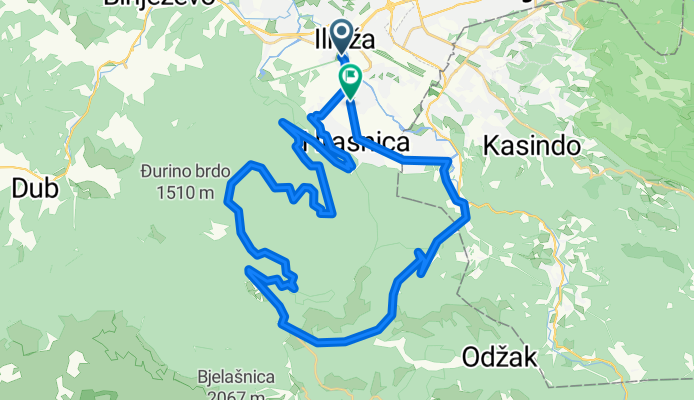 Ilidža- Igman ( ratna džamija) - Vojkovići- Ilidža (