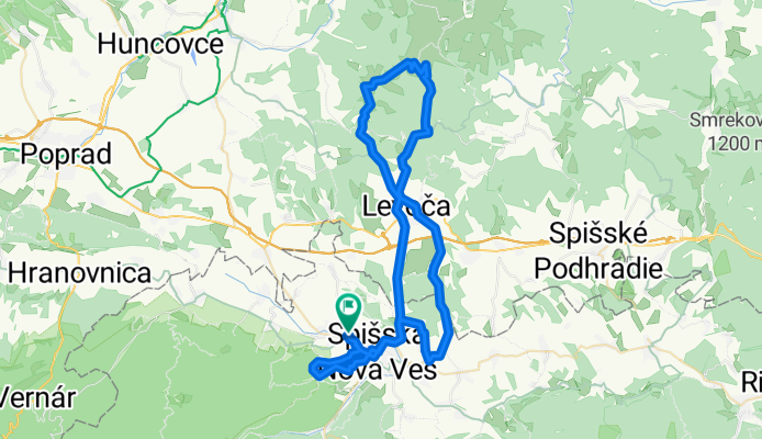 snv-levoca-ostra hora-kr. vrch-lev. dolina-sibenik-danisovce-singel harichovce-snv